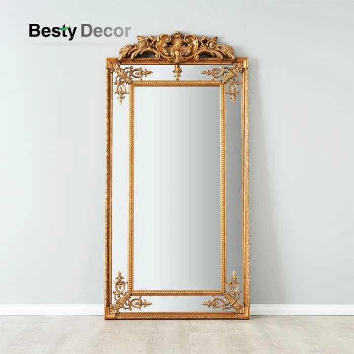 Wholesale Full Luxury Gold Huge Mirror For Living Room